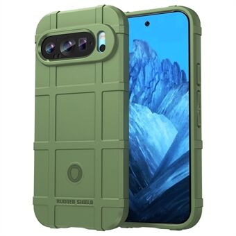 Voor Google Pixel 9 / Pixel 9 Pro hoesje Zachte TPU telefoon achterkant met vierkanten ruitjespatroon