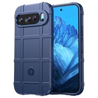 Voor de Google Pixel 9 Pro XL TPU Hoesje met Vierkant Raster Patroon Mobiele Telefoonhoesje.