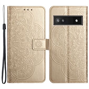 Voor Google Pixel 7a PU Leren Portemonnee Hoesje met Bloemenpatroon