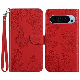 HT03 voor Google Pixel 9 Pro XL hoesje - flip standaard, bekijk de hoes van huid-touch leer