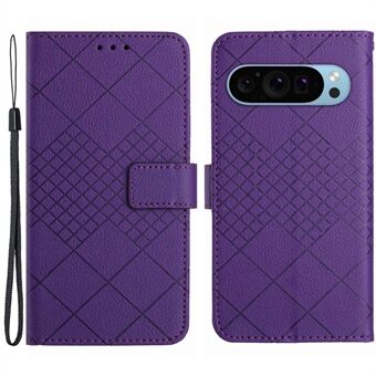 HT06 Voor Google Pixel 9 / Pixel 9 Pro Hoesje Portemonnee PU Lederen Litchi Textuur Telefoonhoes