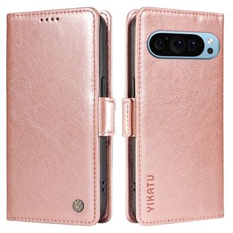 YIKATU YK-007 Voor Google Pixel 9 / Pixel 9 Pro Hoesje met Kaarthouder PU Leer+TPU Binnenkant Telefoonhoes