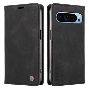 YIKATU YK-005 voor Google Pixel 9 / Pixel 9 Pro hoesje, leren huid met een aangenaam aanraakgevoel, telefoonhoesje.
