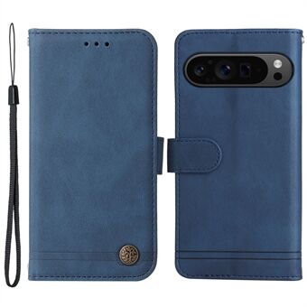 Voor Google Pixel 9 Pro XL Case Wallet PU Lederen Telefoonhoesje met Lijnen Afdrukken