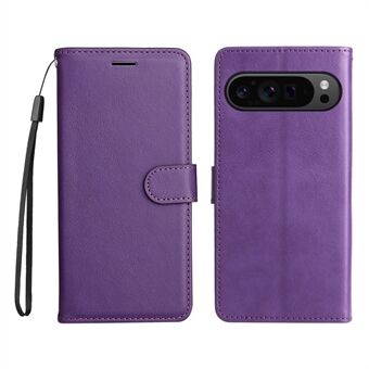 KT Leather Series-2 voor Google Pixel 9 Pro XL Telefoonhoesje Flip Wallet Effen Kleur Telefoonhoes