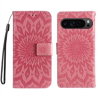 KT Imprinting Flower Series-1 voor Google Pixel 9 Pro XL hoesje Leren Telefoonhoesje met Portemonnee en Standaard
