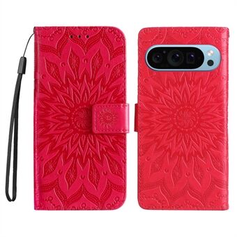 KT Imprinting Bloemen Serie-1 voor Google Pixel 9 / Pixel 9 Pro Hoesje Bloemen PU Lederen Telefoon Portemonnee Hoes