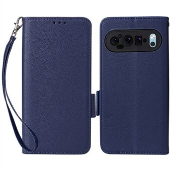 Voor de Google Pixel 9 Pro Case Portemonnee PU Leder + TPU Telefoonhoesje met Litchi Textuur.