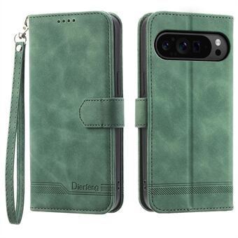 DIERFENG DF-03 Flip Wallet Cover voor Google Pixel 9 Pro XL Hoesjes met bedrukte staande mobiele leren hoes