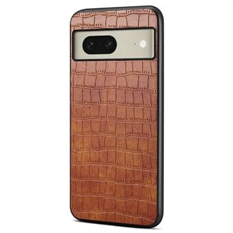 Voor de Google Pixel 8 PU lederen+PC+TPU hoesje met krokodillen textuur voor mobiele telefoon.