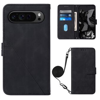 YB Imprinting Serie-2 voor Google Pixel 9 Pro XL Crossbody hoesje Portemonnee Zakelijk PU Leren Telefoonhoesje