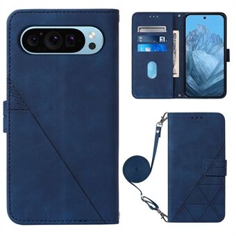 YB Imprinting Serie-2 voor Google Pixel 9 / Pixel 9 Pro-hoes Mobiele telefoon bedrukte leren standaardcover met schouderband.