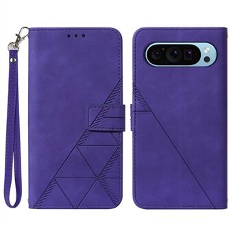 YB Impressioneren Serie-1 Voor Google Pixel 9 / Pixel 9 Pro hoesje met polsbandje PU-leren portemonnee telefoonhoes
