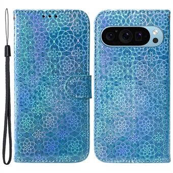 Voor Google Pixel 9 / Pixel 9 Pro hoesje Schitterende anti-val PU lederen telefoonhoes