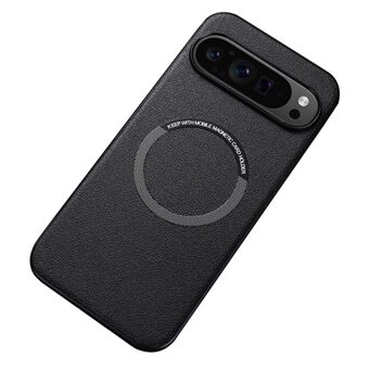 Voor Google Pixel 9 Pro XL Magnetische Case PU leer + TPU krasbestendige achterkant