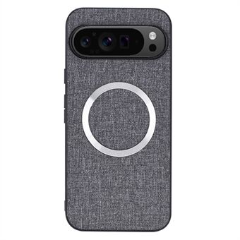 Voor Google Pixel 9 / Pixel 9 Pro hoesje, zachte TPU-stof textuur magnetische telefooncover.