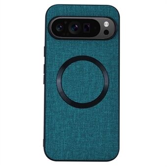 Voor Google Pixel 9 / Pixel 9 Pro Hoesje Zacht TPU Doek Textuur Magnetische Telefoonhoes