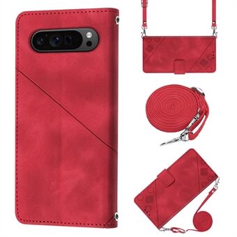 PT005 YB Imprinting-serie-7 voor Google Pixel 9 Pro XL-hoesje Portemonnee PU-leren telefoonhoesje met schouderband.