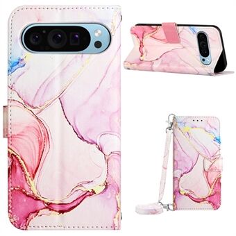YB Patroon Afdrukken Lederen Serie-6 Voor Google Pixel 9 Crossbody Telefoonhoesje Stand Portemonnee Hoesje