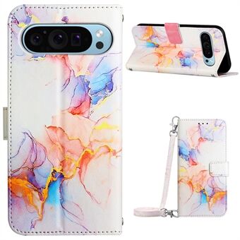 YB Patroon Afdrukken Leren Serie-6 Voor Google Pixel 9 / Pixel 9 Pro Schoudertelefoonhoesje met Stand Portemonnee Omslag