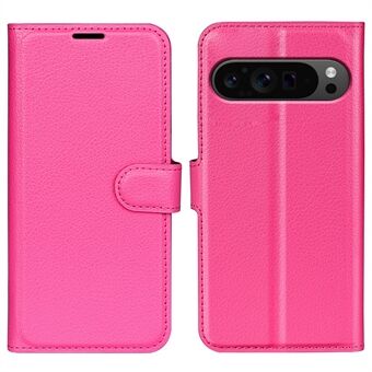 Voor Google Pixel 9 Pro XL Case Litchi Texture Protective Leather Folio Phone Cover.