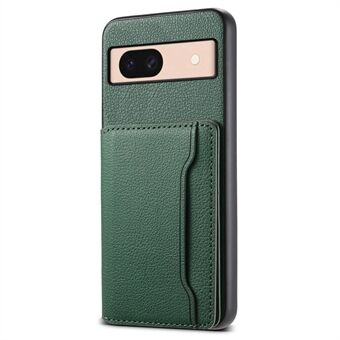 Voor de Google Pixel 8a Slim-Fit Telefoonhoes met kaartsleuven en standaard, gemaakt van TPU+PC+PU-leer.