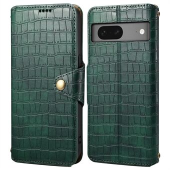 Voor de Google Pixel 7 5G lederen flip case krokodil textuur portemonnee telefoonhoesje