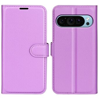 Voor Google Pixel 9 / Pixel 9 Pro PU Leren Telefoonhoesje Litchi Textuur Schokbestendige Mobiele Telefoon Achterkant