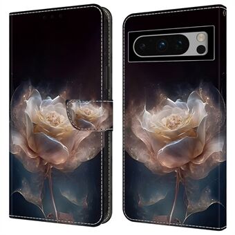 Voor Google Pixel 9 / Pixel 9 Pro hoesje PU lederen portemonnee flip telefoonhoesje met patroonprint.