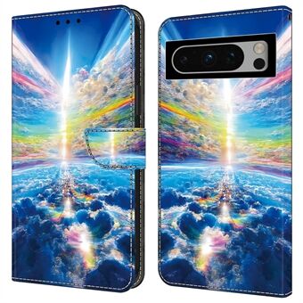 Voor Google Pixel 9 Pro XL Hoesje Patroonafdruk Lederen Flip Telefoonhoes