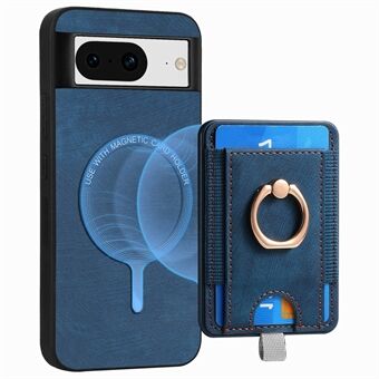D7 Voor Google Pixel 8 Kickstand Hoesje met Magneetslot en Kaartsleuf Telefoonbeschermer