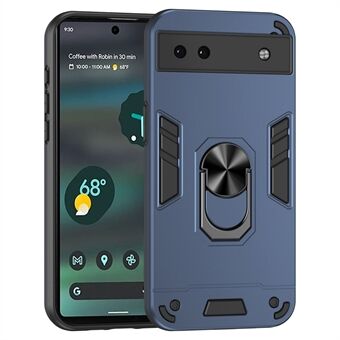 Voor Google Pixel 6a Case Magnetische autohouder telefoonhoesje met ring standaard