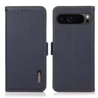 KHAZNEH-voor Google Pixel 9 Pro XL Magnetische Telefoonhoes Echt Koeienleer met RFID-blokkering