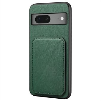 Voor de Google Pixel 7 5G hoesje met kaarthouder, bedekt met PU-leer, PC+TPU kickstand telefoonhoesje.