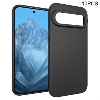 10 stuks / set voor Google Pixel 9 / Pixel 9 Pro Mat Zwart Mobiele Telefoonhoesje TPU Schokbestendige Achterkant van de Telefoonhoes