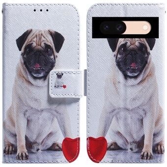 Voor Google Pixel 8a Hoesje met Patroonprint van Leer Telefoon Portemonnee Cover