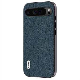 ABEEL Voor Google Pixel 9 Pro XL Hoesje met Litchi-Textuur van Runderleer bedekt met TPU+PC Telefoonhoes