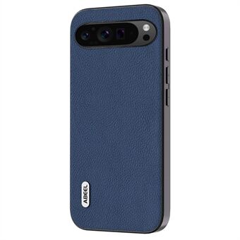 ABEEL Voor Google Pixel 9 Pro XL Hoesje met Litchi-tekstuur van gecoat koeienhuidleer en TPU+PC-telefoonhoes