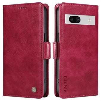 YIKATU YK-007 Voor Google Pixel 7a Hoesje PU Lederen Telefoon Portemonnee Cover Litchi Textuur