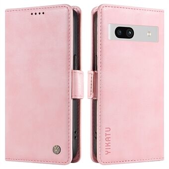 YIKATU YK-007 voor Google Pixel 7a Hoesje PU Lederen Telefoon Portemonneehoesje Litchi Textuur