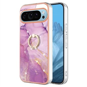 YB IMD-serie 10 voor Google Pixel 9 Pro XL TPU-hoesje met elektroplating en uitschuifbare standaard