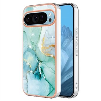 YB IMD Serie-2 voor Google Pixel 9 / Pixel 9 Pro TPU Hoesje Marmer Patroon Schokbestendige Telefoonhoes
