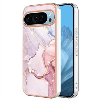 YB IMD-serie 2 voor Google Pixel 9 / Pixel 9 Pro TPU-hoesje met marmerpatroon, schokbestendige telefoonhoes.