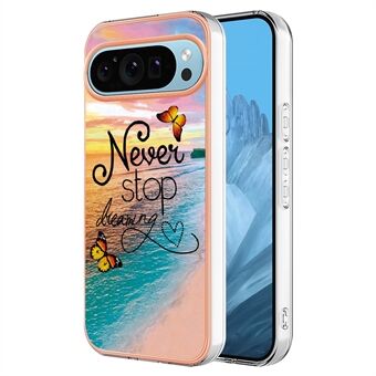 YB IMD Serie-1 voor Google Pixel 9 Pro XL Zachte TPU-hoes Elektroplating Dunne Telefoonhoes