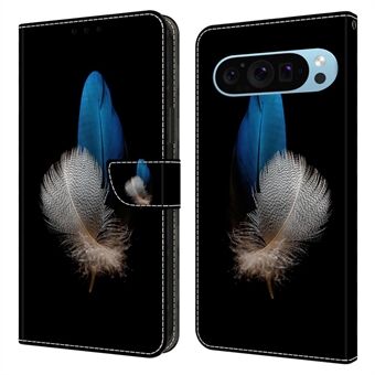 Voor de Google Pixel 9 Pro XL Hoesje met Stand 3D Patroon PU Leren Flip Wallet Telefoonhoes