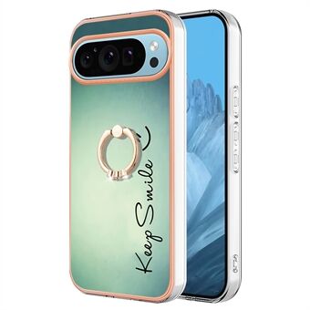 YB IMD-serie-20 Stijl D voor Google Pixel 9 / Pixel 9 Pro hoes Elektroplating 2.0mm TPU Beschermende Schaal met Uitklapstand.