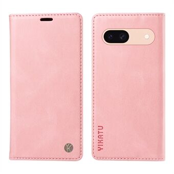 YIKATU YK-004 Voor Google Pixel 8a Hoesje met huid-aanrakend leer, magnetische absorptie telefoonhoes