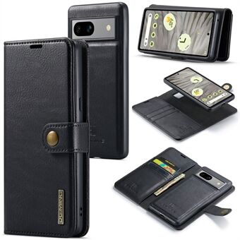 DG.MING voor Google Pixel 8a hoesje Afneembare 2-in-1 gesplitst leren doektelefoonhoes