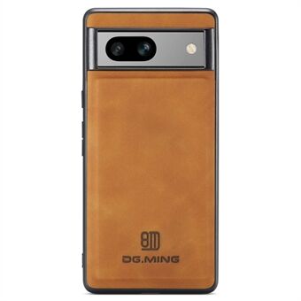 DG.MING Voor Google Pixel 8a Hybride Hoesje PU Leer+PC+TPU Anti-Kras Telefoonhoesje