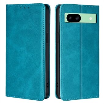 Voor de Google Pixel 8a hoesje Flip Wallet PU Lederen Kalfs Textuur Magnetische Sluiting Cover